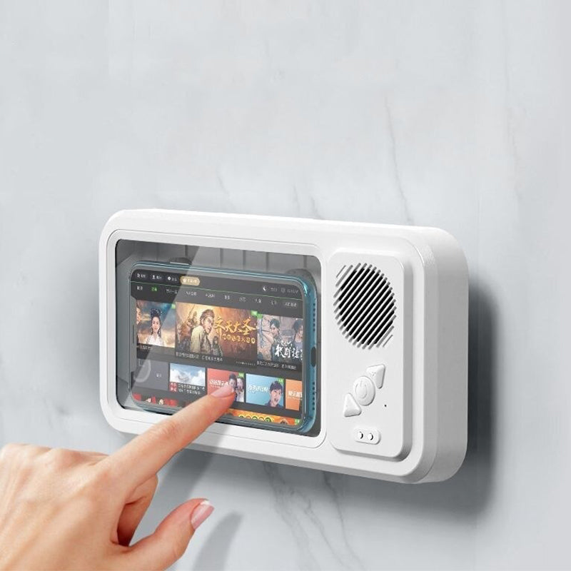 Rotating Waterproof Wall Mounted Phone Holder- USB Rechargeable