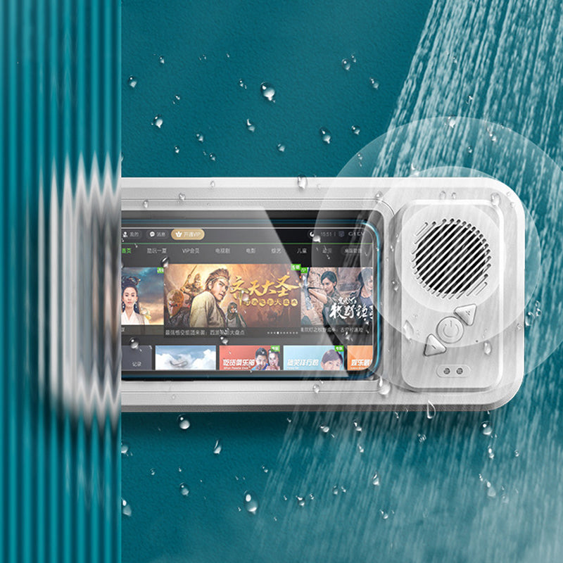 Rotating Waterproof Wall Mounted Phone Holder- USB Rechargeable