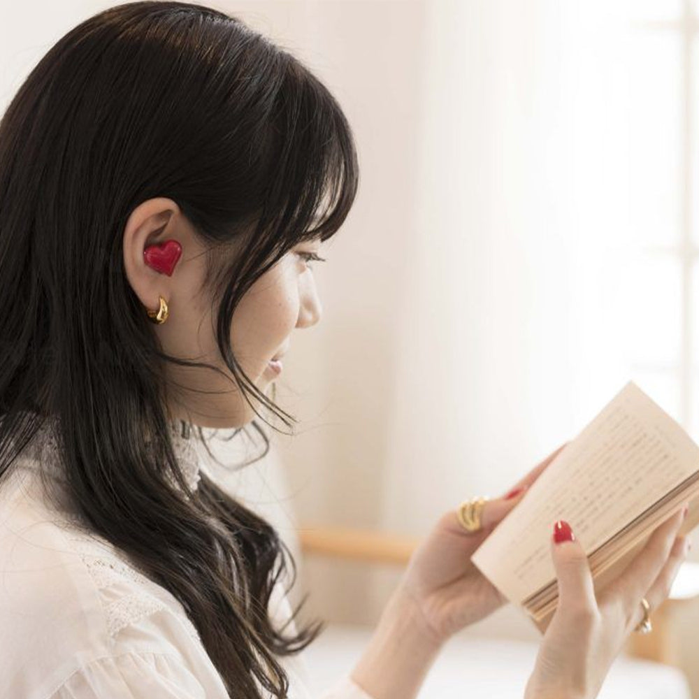 Wireless Bluetooth Heart Style Earphones - USB Rechargeable