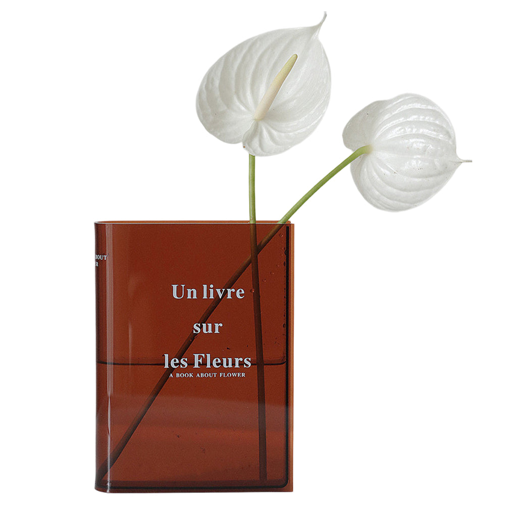 Clear Book Vase Artistic and Cultural Decor Acrylic Vase