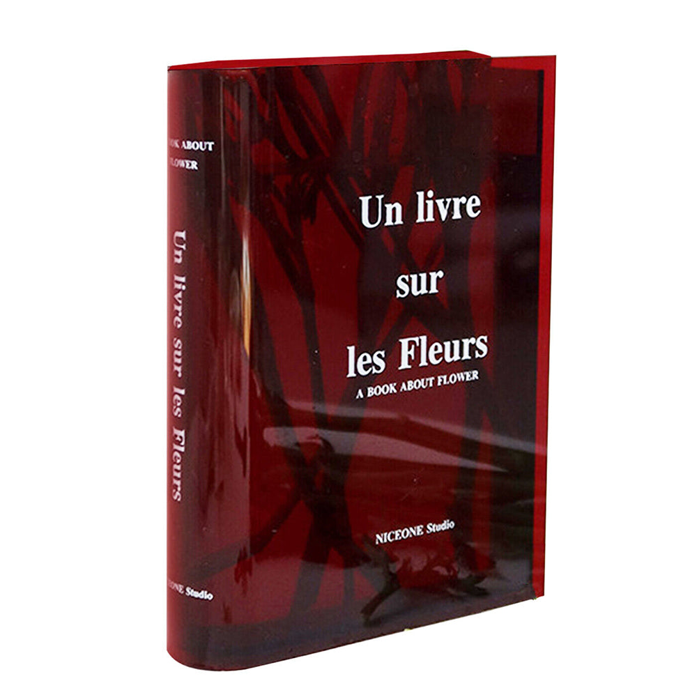 Clear Book Vase Artistic and Cultural Decor Acrylic Vase