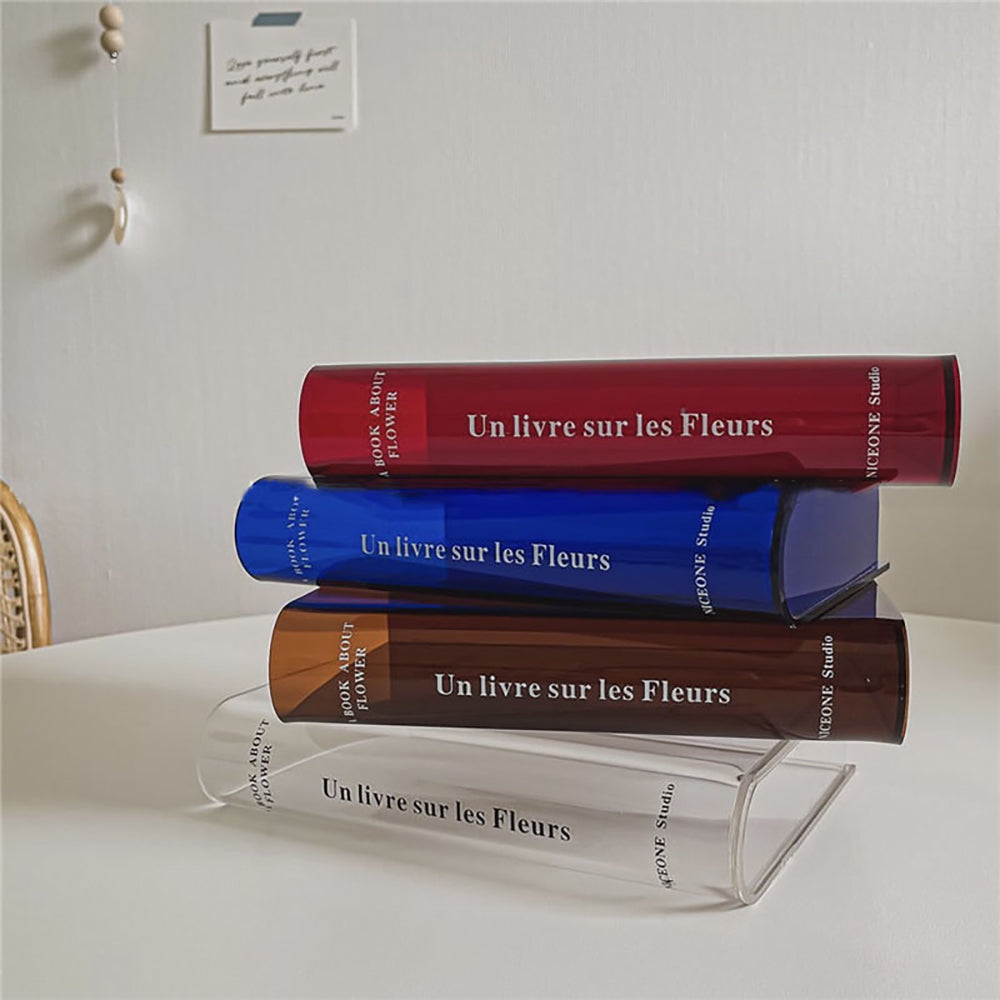 Clear Book Vase Artistic and Cultural Decor Acrylic Vase
