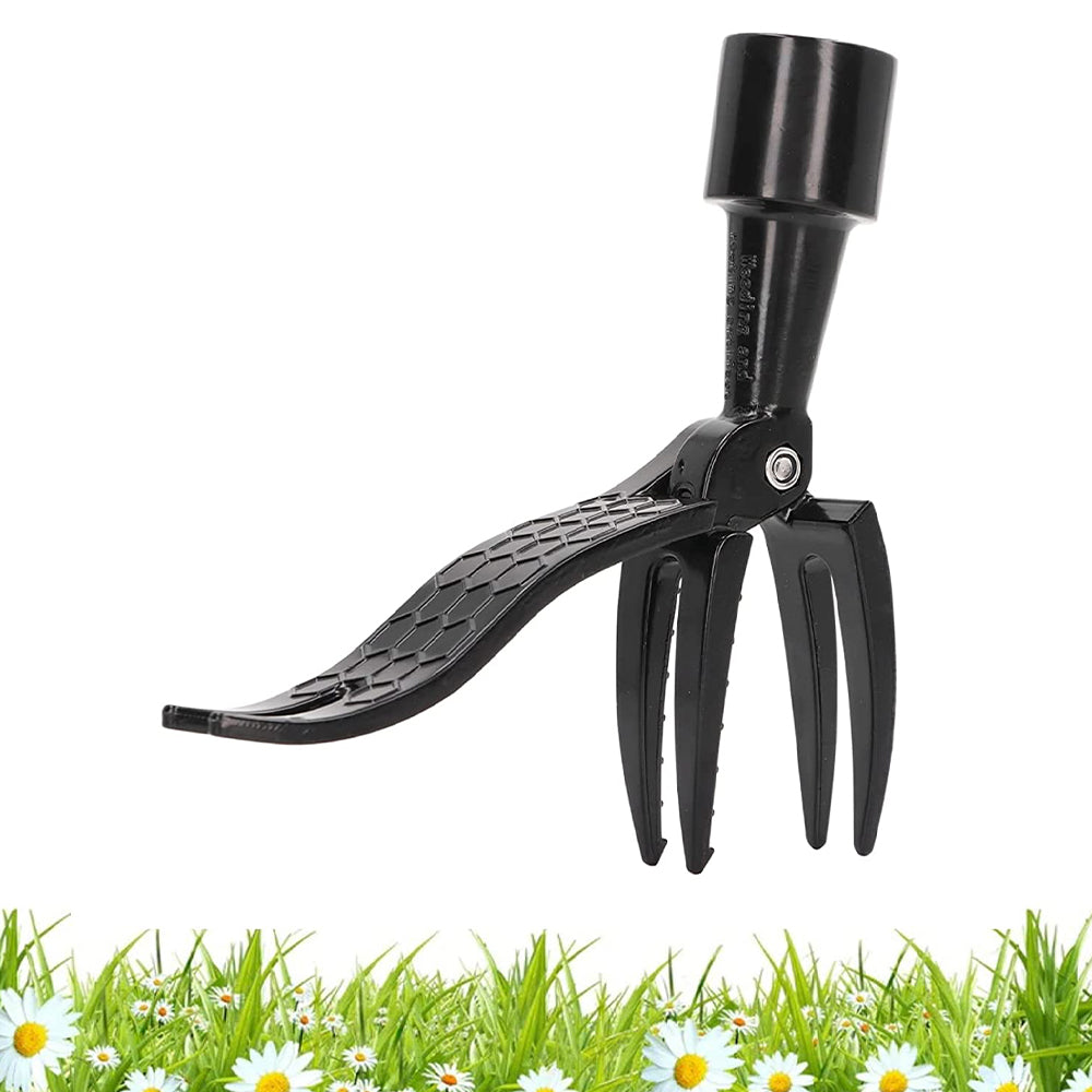 Stand Up Weed Puller Tool 4 Claws Manual Weeder Root Remover