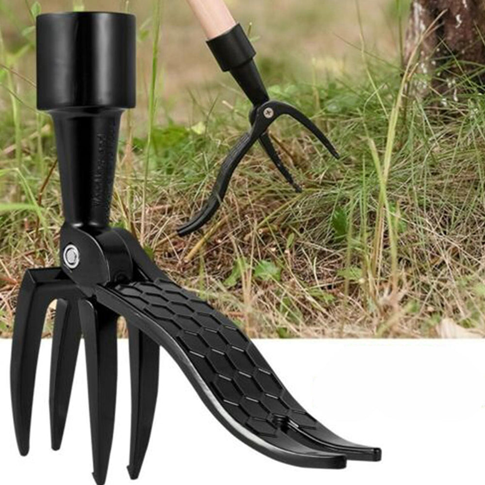 Stand Up Weed Puller Tool 4 Claws Manual Weeder Root Remover