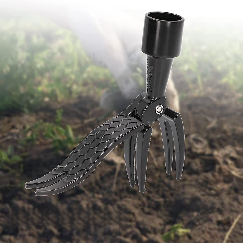 Stand Up Weed Puller Tool 4 Claws Manual Weeder Root Remover