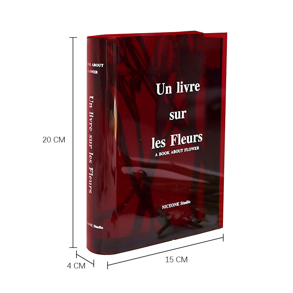 Clear Book Vase Artistic and Cultural Decor Acrylic Vase
