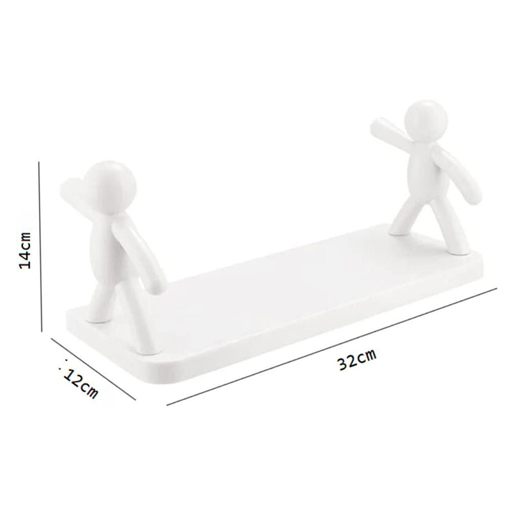 Wall-Mounted Human-Shaped Guardrail Hook Storage Rack