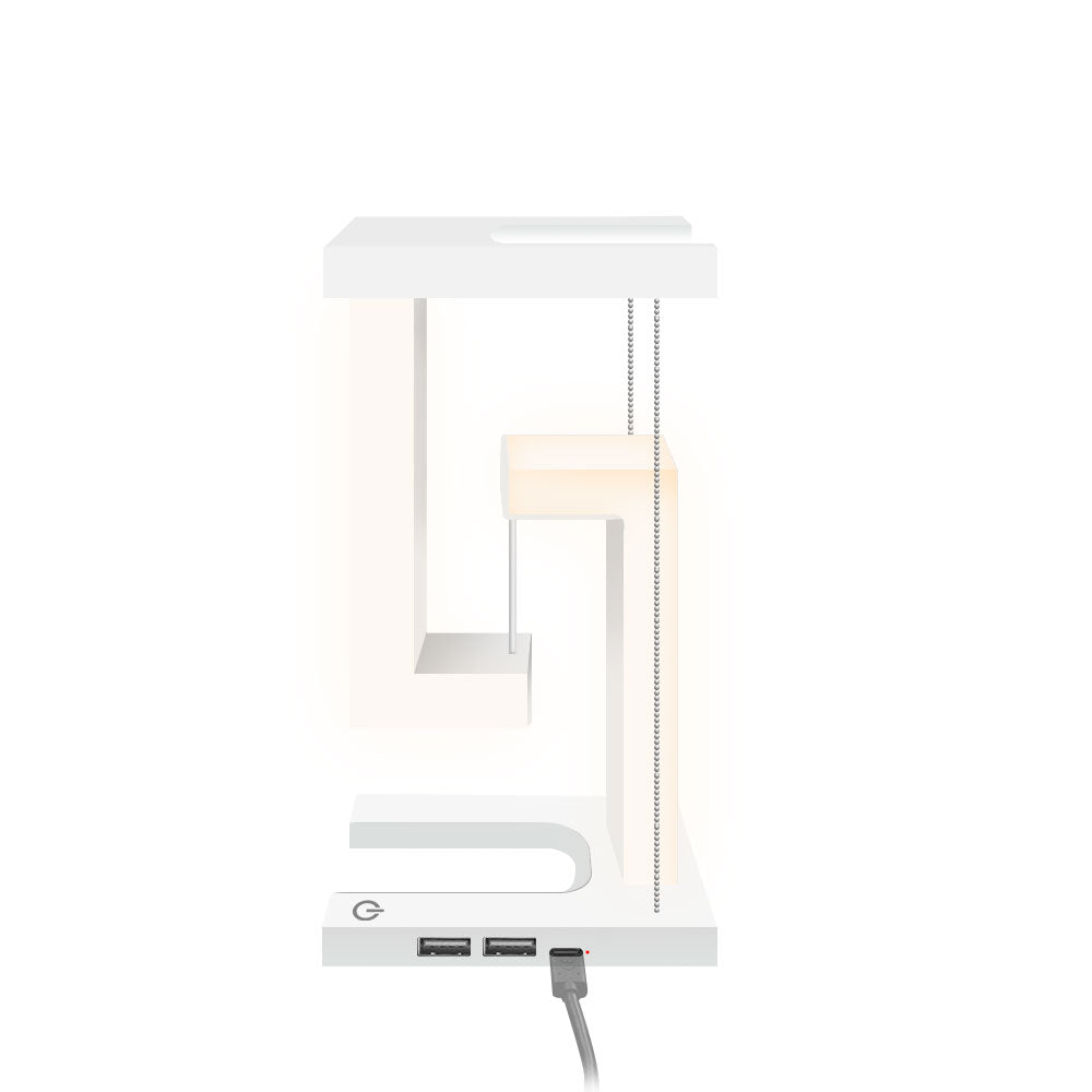 Wireless Charging Levitating LED Table Night Lamp-USB Plugged-in