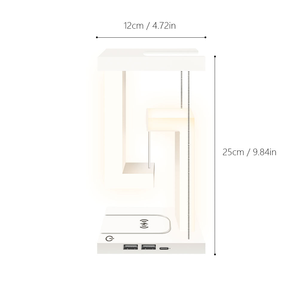 Wireless Charging Levitating LED Table Night Lamp-USB Plugged-in