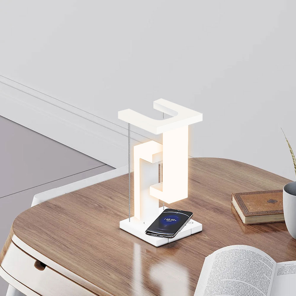 Wireless Charging Levitating LED Table Night Lamp-USB Plugged-in