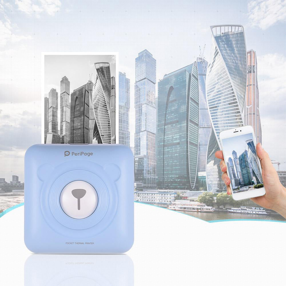 Instant Printing Mini Pocket Kid's Thermal Paper Photo Printer- USB Charging