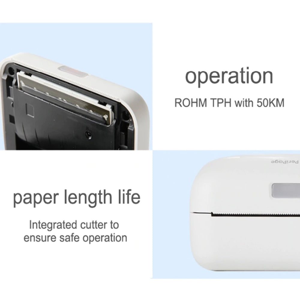 Instant Printing Mini Pocket Kid's Thermal Paper Photo Printer- USB Charging