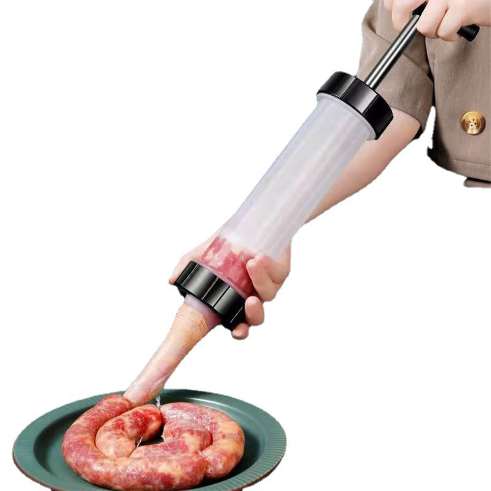 Heavy-Duty Manual Sausage Stuffer with 3 Professional Grade Filling Nozzles