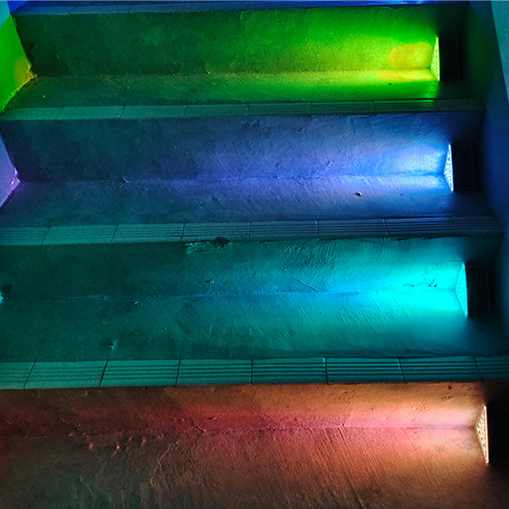 RGB Step Lights for Outdoor Decks and Stairs Solar-Powered