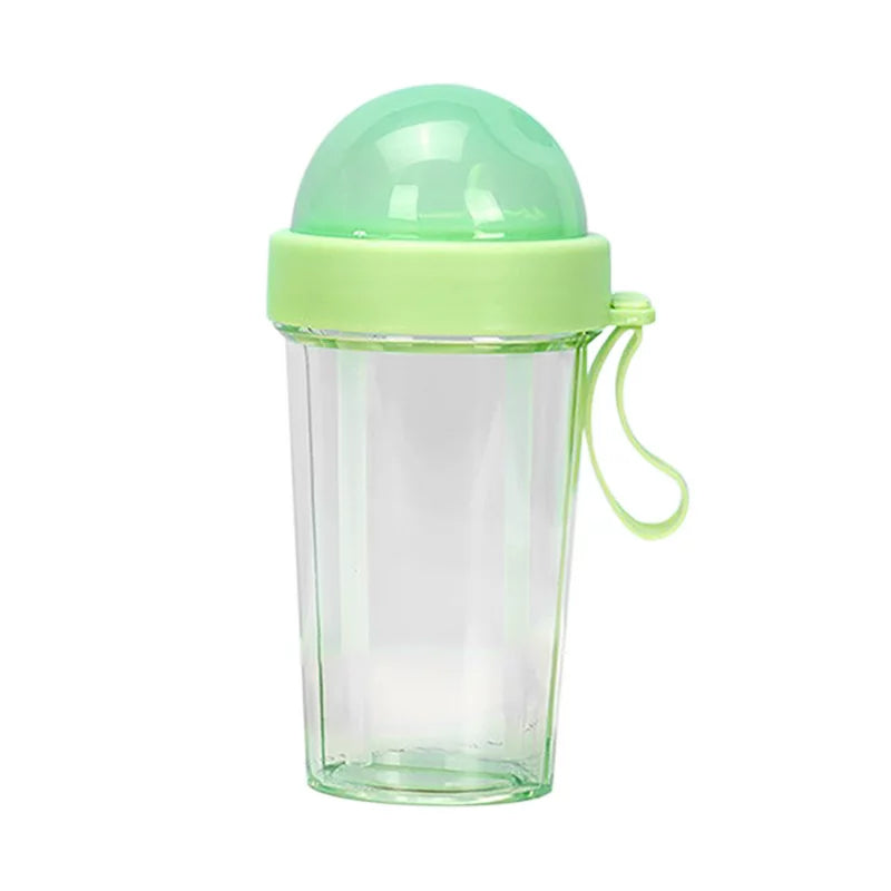 Dual Beverage Separate Straws Leak-Resistant Innovative Water Bottle