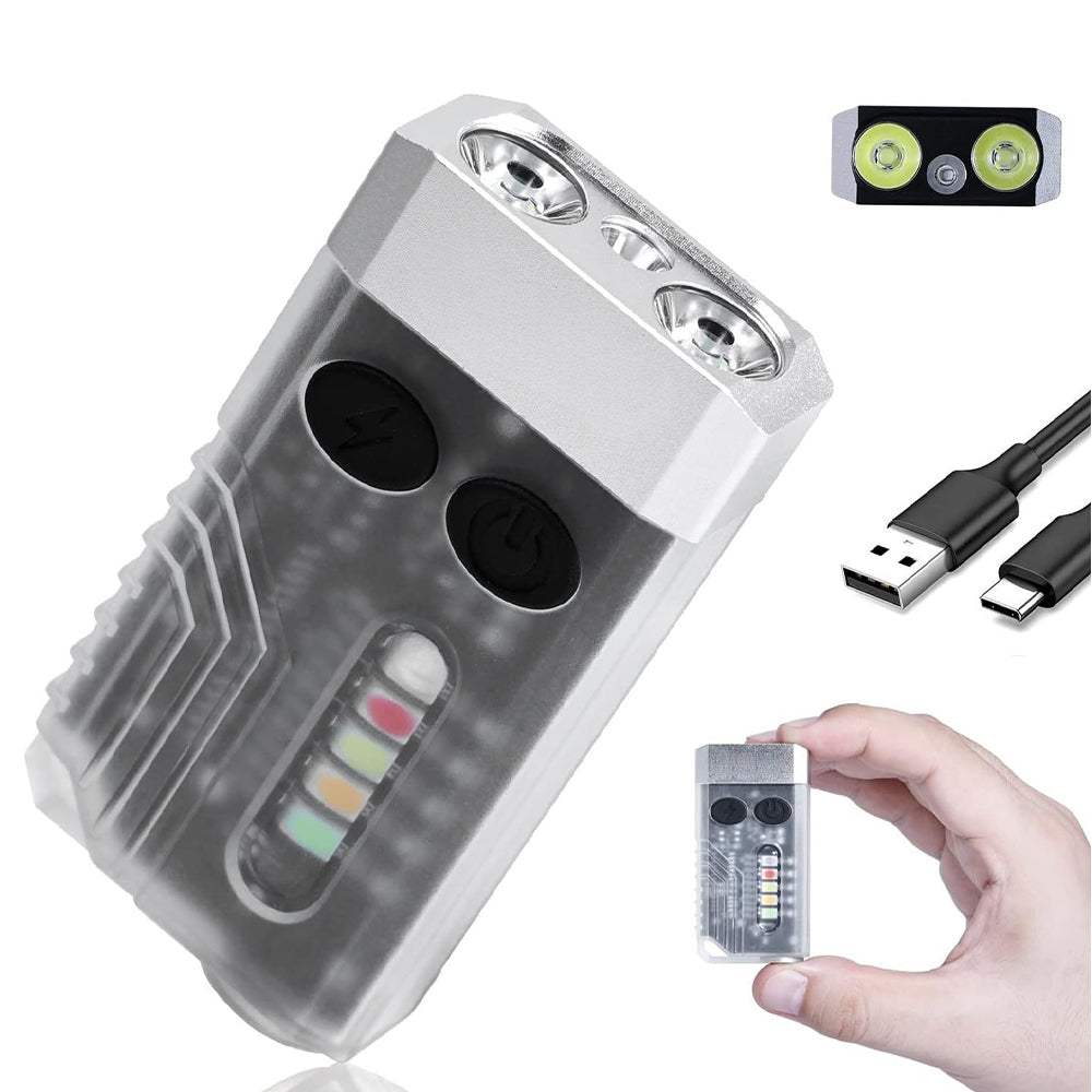 Super Bright EDC Keychain Flashlight USB -Rechargeable