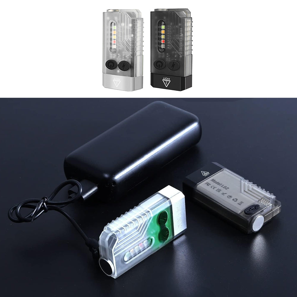 Super Bright EDC Keychain Flashlight USB -Rechargeable