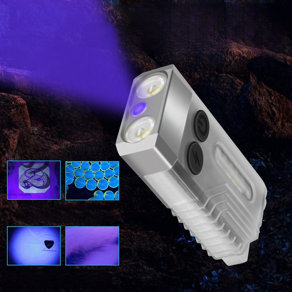 Super Bright EDC Keychain Flashlight USB -Rechargeable