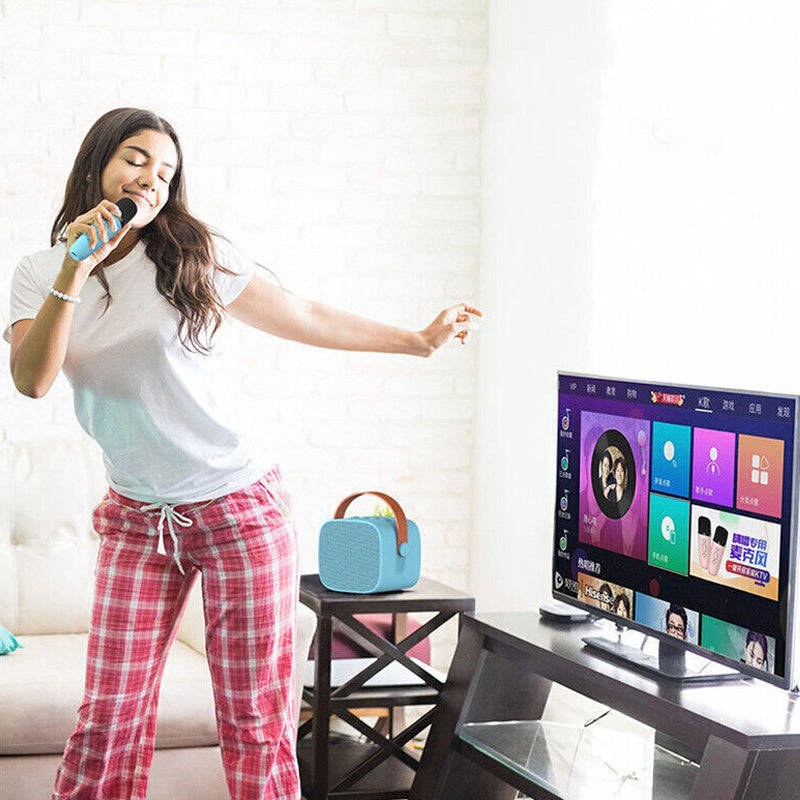 Portable Karaoke Speaker Machine with 6 Sound Effects- USB Charging