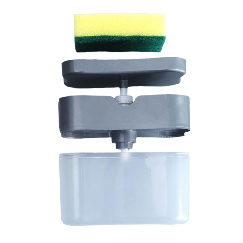 Soap Dispenser Instant Refill Dishwashing Soap Pump and Sponge Holder