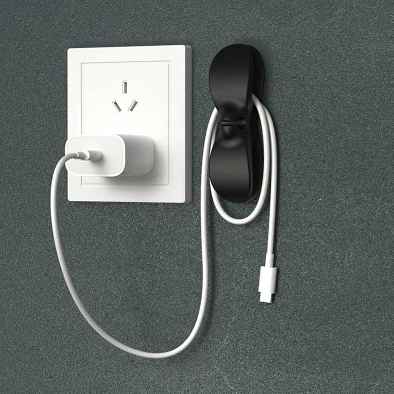 Pack of 4 Adhesive Type Electrical Wire Winder and Cord Organizer