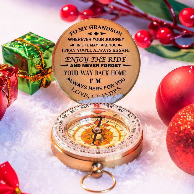 Retro Designed Outdoor Traveling Compass with Dedication Message