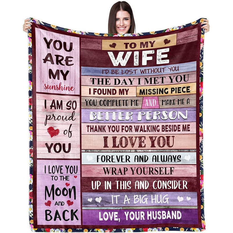 Cozy Soft Blanket Heart Warming Special Occasion Gift for Women