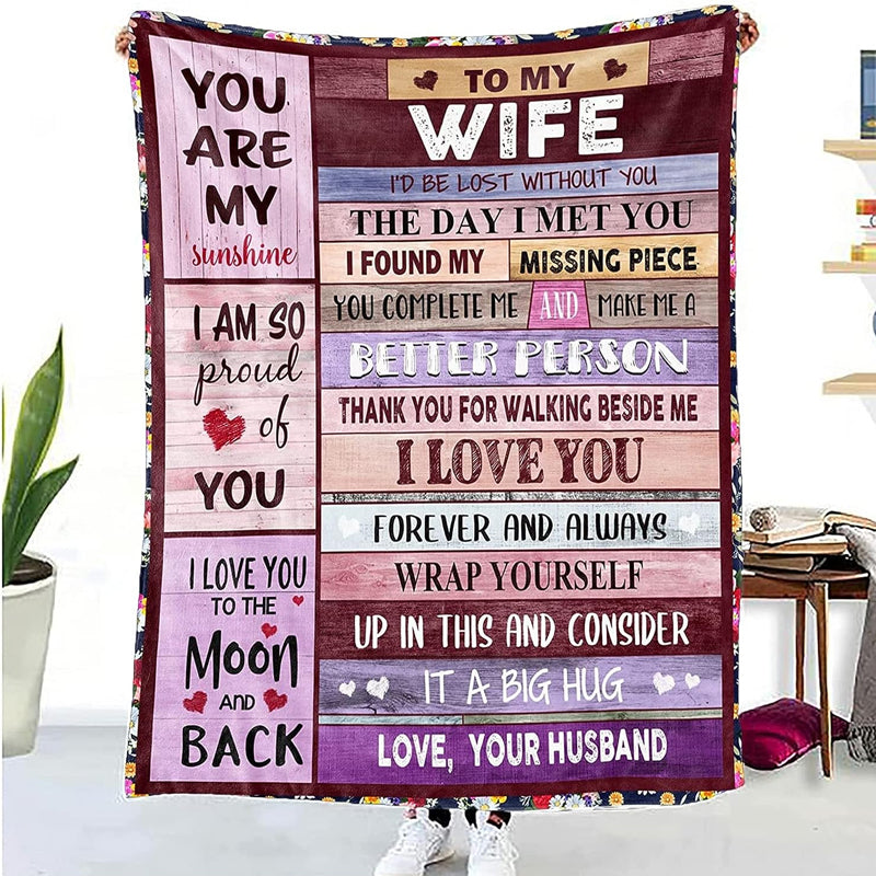 Cozy Soft Blanket Heart Warming Special Occasion Gift for Women