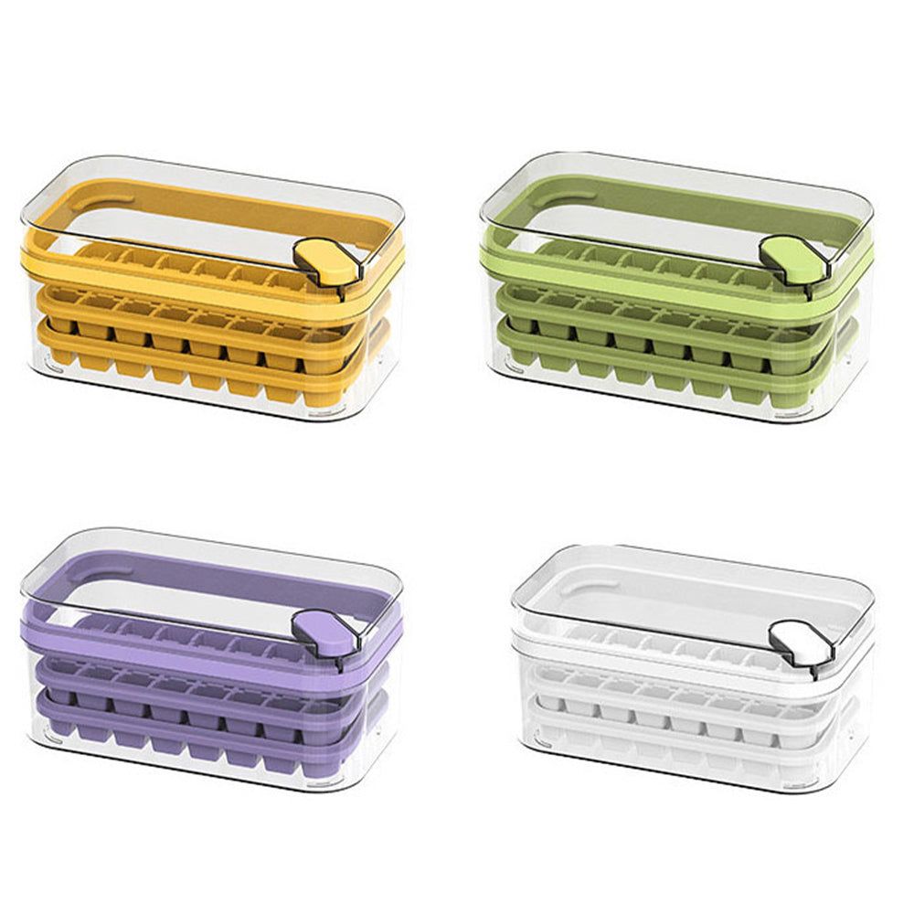 2 Layers One-Button Easy Release 64 pcs  Ice Cube Tray