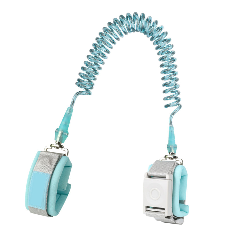 Anti-Lost Children and Parent Linking Wrist Band Coiled Walking Harness