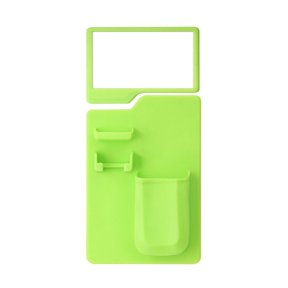 Silicone Toothbrush Holder Wall Mounted Bathroom with Acrylic Mirror
