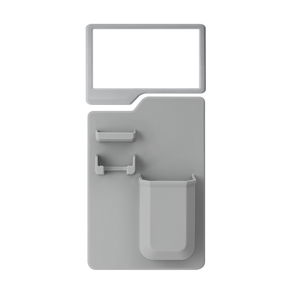 Silicone Toothbrush Holder Wall Mounted Bathroom with Acrylic Mirror