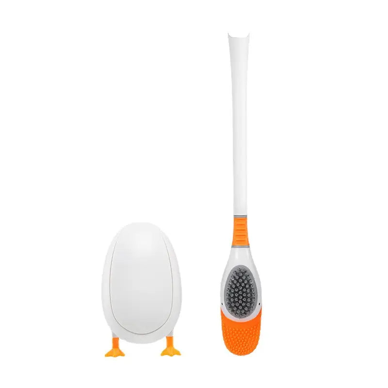 Wall Mounted Diving Duck Style Toilet Cleaning Brush with Base