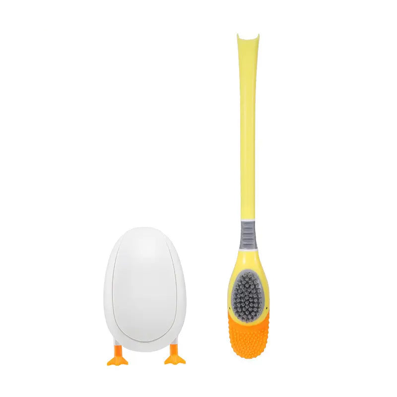 Wall Mounted Diving Duck Style Toilet Cleaning Brush with Base