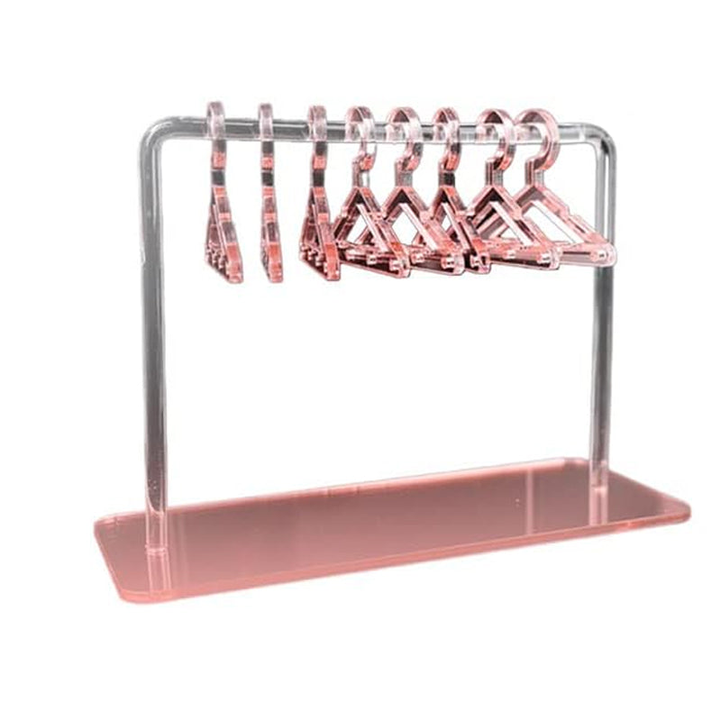 Acrylic Earring Hanging Display Rack Stand with Mini Coat Hangers