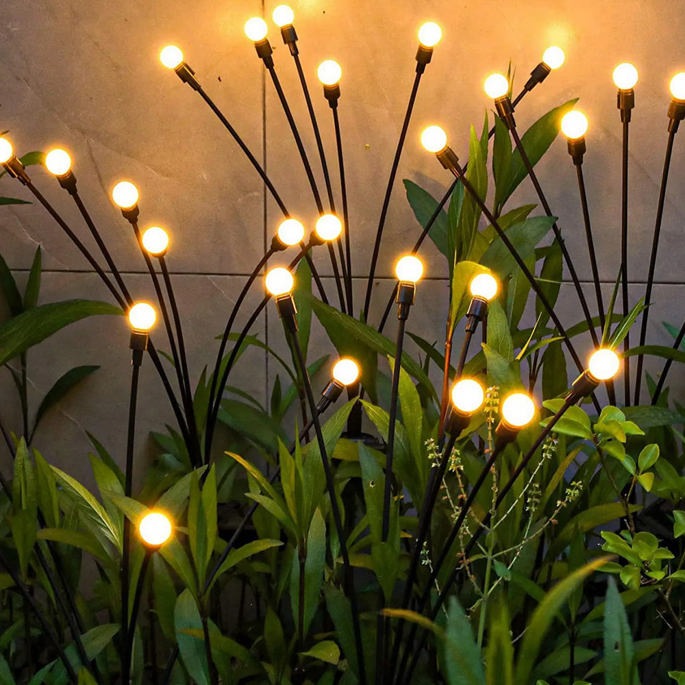 LUMIRO 4 Pack Solar Garden Lights Outdoor Firefly Lights