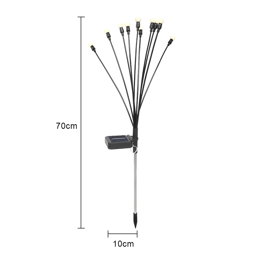 LUMIRO 4 Pack Solar Garden Lights Outdoor Firefly Lights