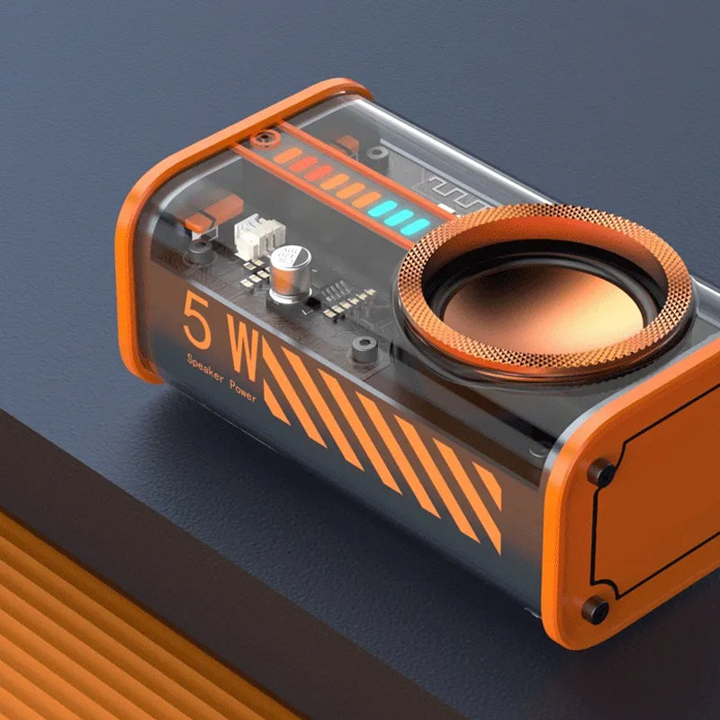 See Through Transparent Wireless Audio Speaker- Type C Charging