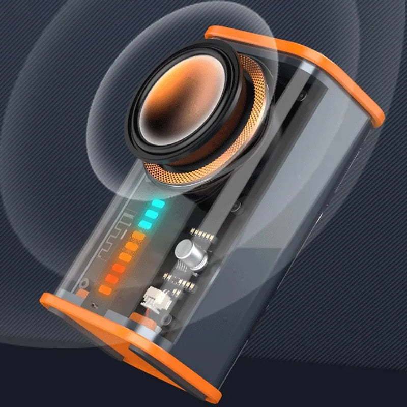 See Through Transparent Wireless Audio Speaker- Type C Charging