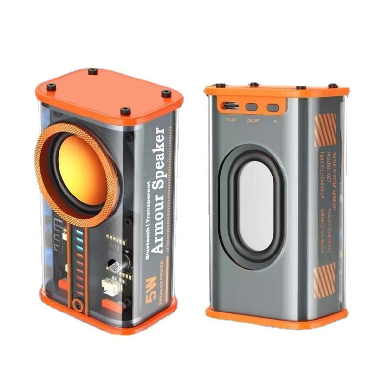 See Through Transparent Wireless Audio Speaker- Type C Charging