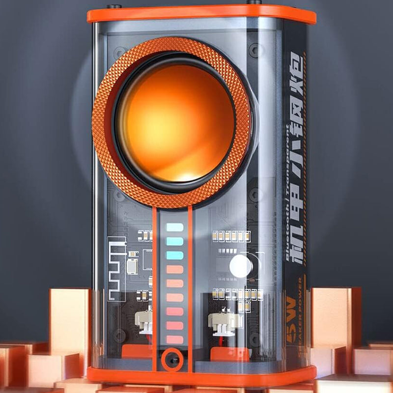See Through Transparent Wireless Audio Speaker- Type C Charging