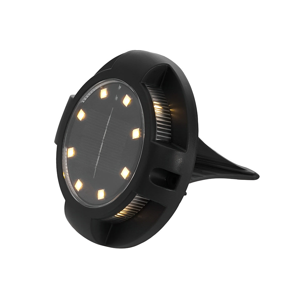 LUMIRO 8 Pack Solar Ground Lights Outdoor Walkway Lights -Warm Glow