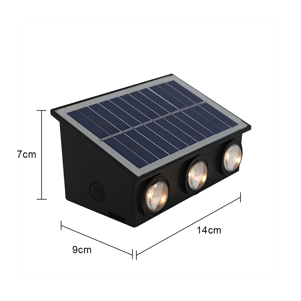 LUMIRO Waterproof Outdoor Solar Wall Sconce Light
