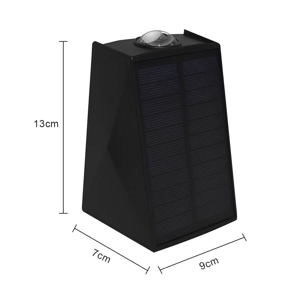LUMIRO 2 Pack Solar Wall Lights UP and Down Fence Lighting