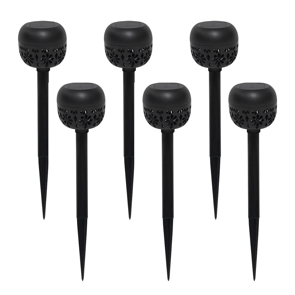 LUMIRO 6 Pack Weatherproof Solar Garden Lights -Warm Light