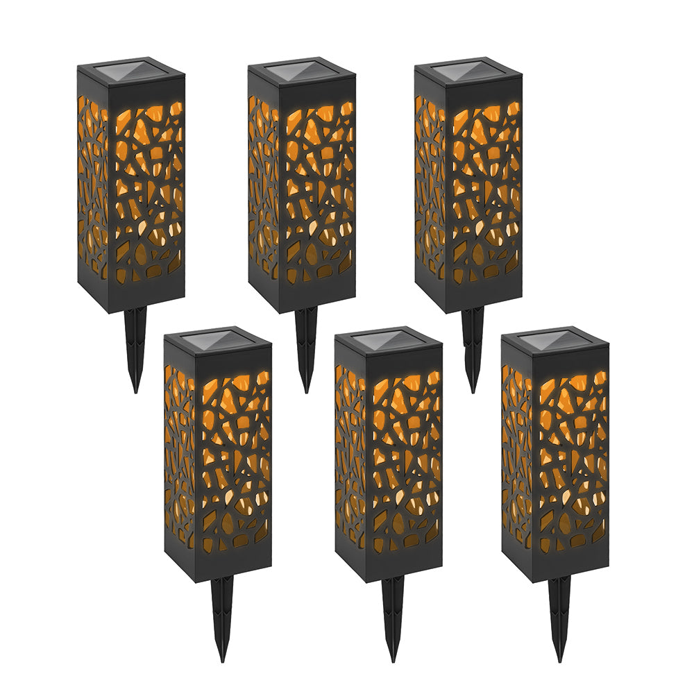 LUMIRO 6 Pack Solar Decorative Lights Garden & Outdoor Hollow Design Cutout