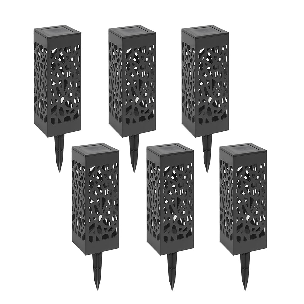 LUMIRO 6 Pack Solar Decorative Lights Garden & Outdoor Hollow Design Cutout