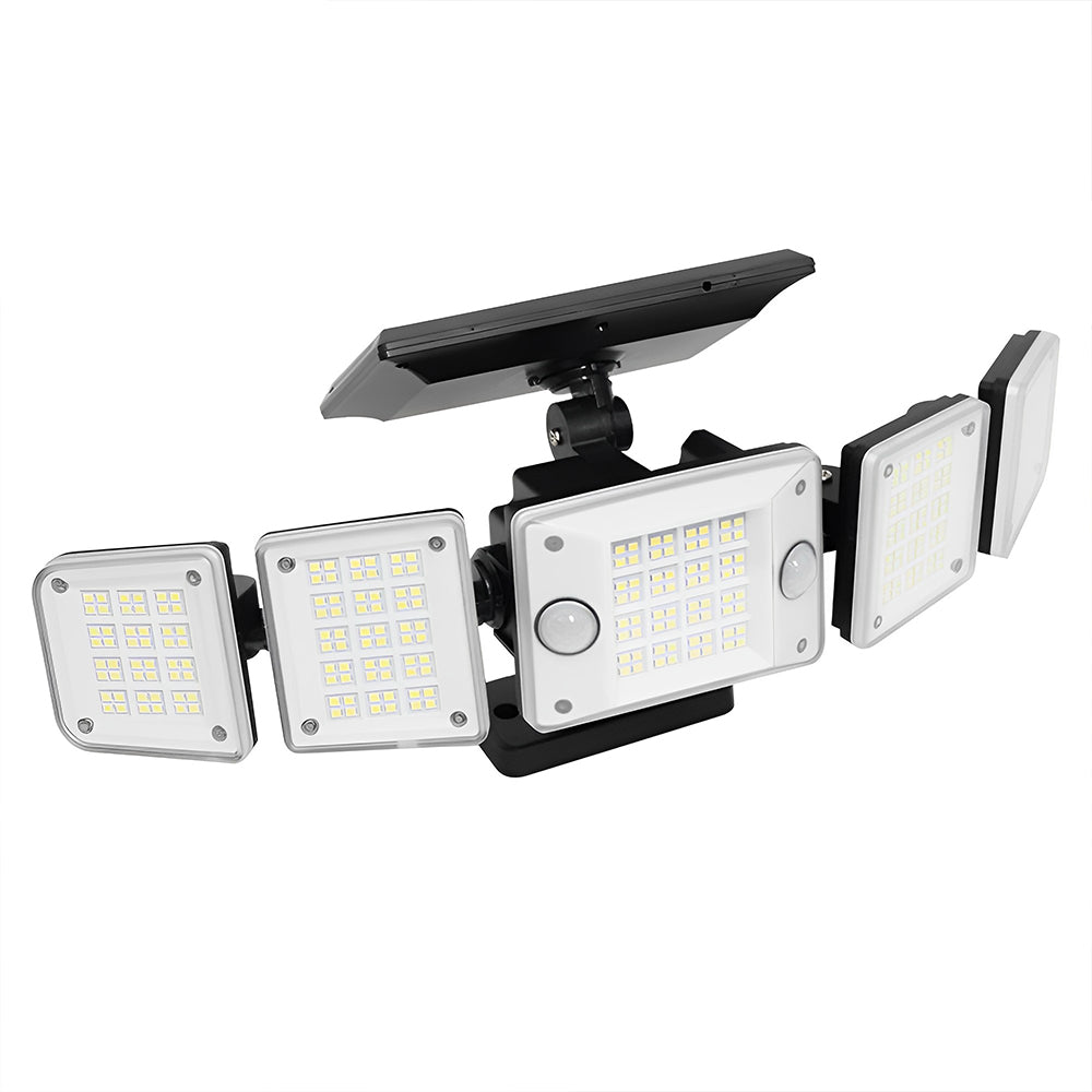 LUMIRO Solar Security Light with Adjustable Head and Motion Sensor - Waterproof Outdoor Wall Light