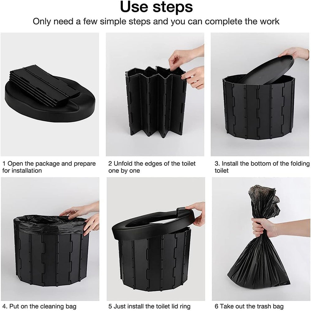 HYPERANGER Portable Folding Camping Toilet