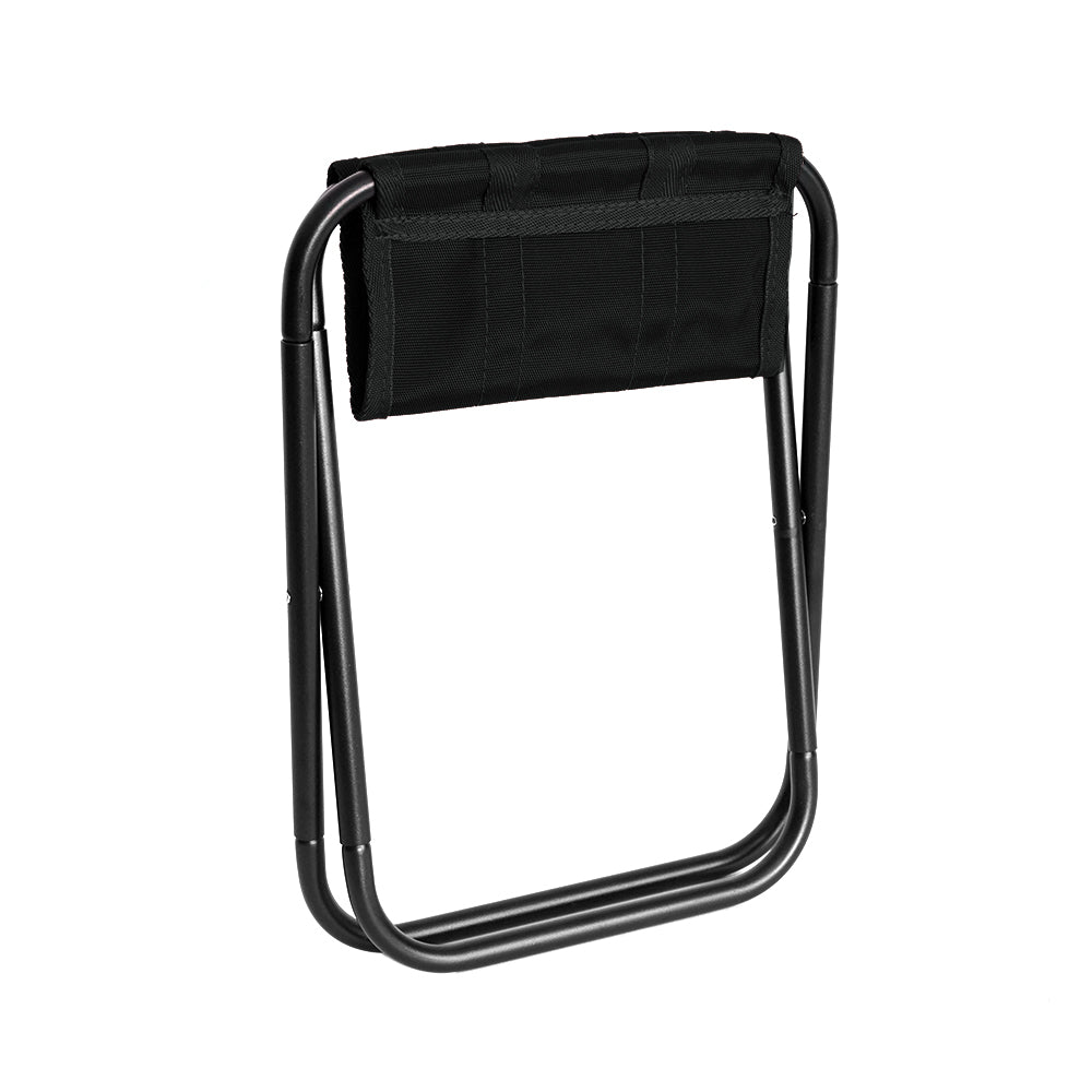 HYPERANNGER 2 Pack Aluminum Alloy Camping Folding Stool with Storage Bag-Black